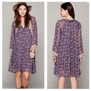 Free People Purple Floral Dress